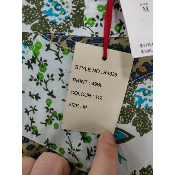 $170 Anthropologie Raga Size M Floral Patchwork Ruffle Lined Maxi Skirt Boho - Picture 5 of 9